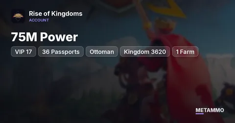 75M Power | VIP 17 | 36 Passports | Ottoman | Kingdom 3620 | 36 Passports | 1 Farm
