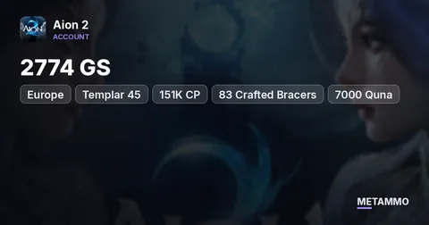Templar 45 | 2774 GS | 151K CP | 83 Crafted Bracers | 7000 Quna | Early Access Pack | EU Beritra Asmodian