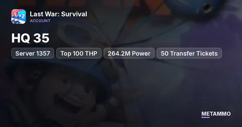 Server 1357 | HQ 35 | Top 100 THP | 264.2M Power | 50 Transfer Tickets