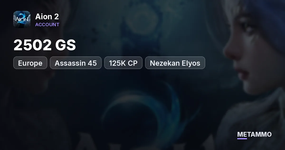 Assassin 45 | 2502 GS | 125K CP | EU Nezekan Elyos - Aion 2 account summary