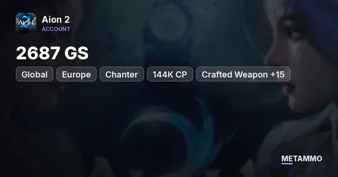 Chanter | 2687 GS | 144K CP | Crafted Weapon +15 | 4 Awakenings | Battle Pass | Global EU Zikel Asmodian