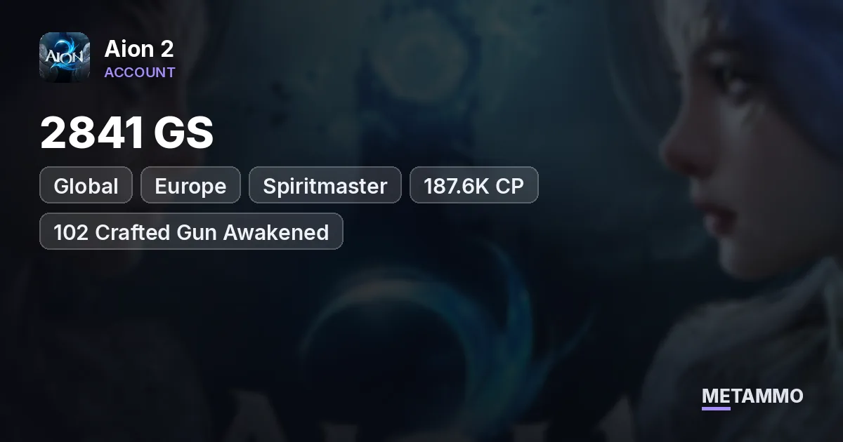 Spiritmaster | 2841 GS | 187.6K CP | 102 Crafted Gun Awakened | Genus 10 | Global EU Kaisinel Elyos - Aion 2 account summary