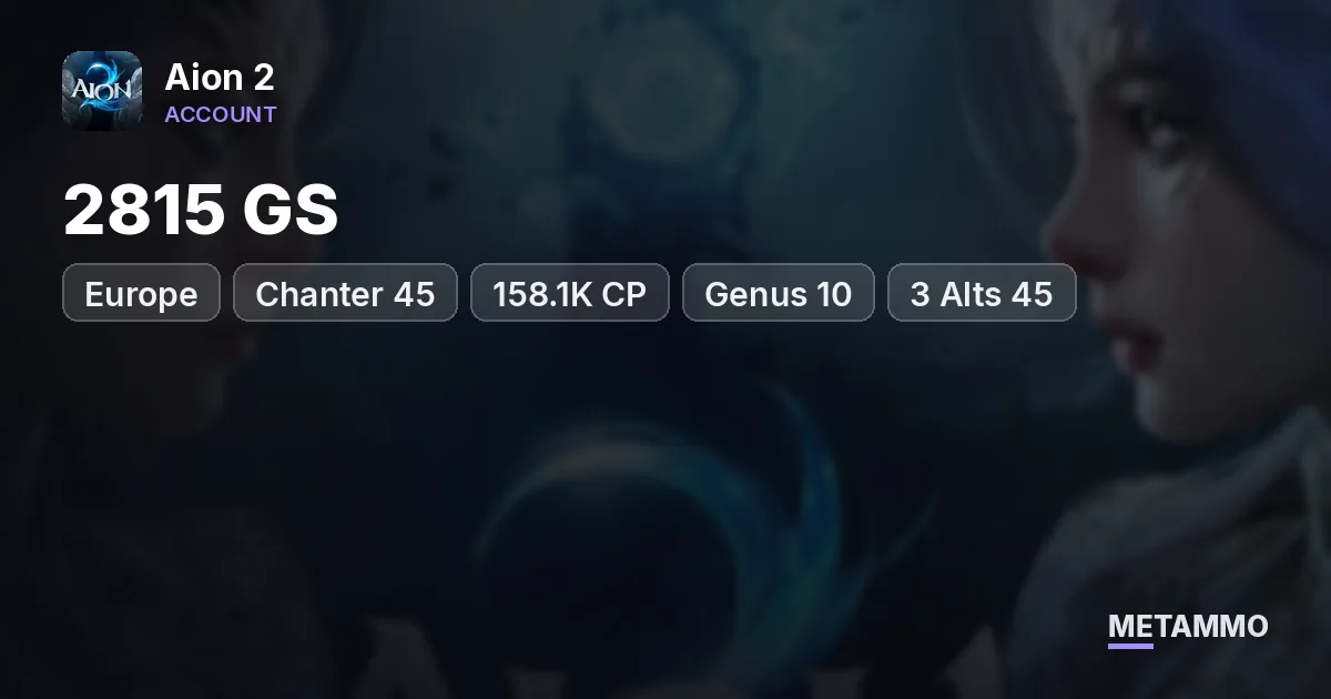Chanter 45 | 2815 GS | 158.1K CP | Genus 10 | 3 Alts 45 | Membership | EU Triniel Asmodian - Aion 2 account summary