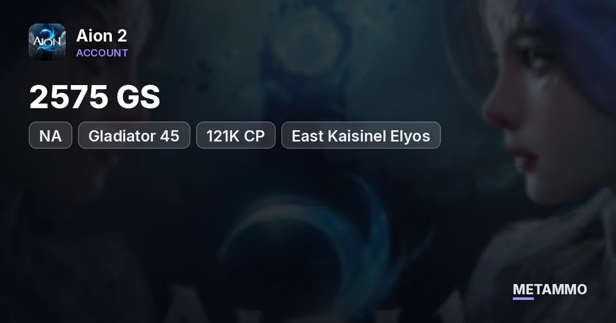 Gladiator 45 | 2575 GS | 121K CP | NA East Kaisinel Elyos - Aion 2 account summary