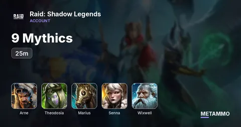 25m | 9 Mythics | Arne, Theodosia, Marius, Senna, Wixwell