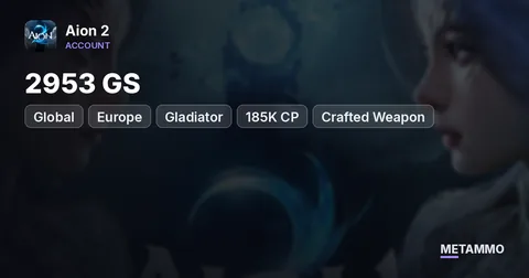 Gladiator | 2953 GS | 185K CP | Crafted Weapon | Founder's Pack | 3000 Quna | Global EU Zikel Asmodian