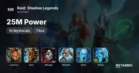 25M Power | 10 Mythicals | Lazarius, Alaz, Mikage | Titus + Wixwell | Siphi + Rotos