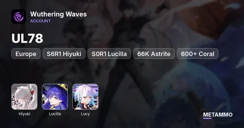 EU UL78 | S6R1 Hiyuki | S0R1 Lucilla | Lucy | 66K Astrite | 600+ Coral | 8 S6 4-Stars
