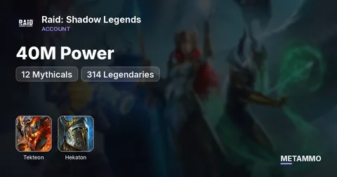 40M Power | 12 Mythicals | Tekteon + Hekaton | 314 Legendaries