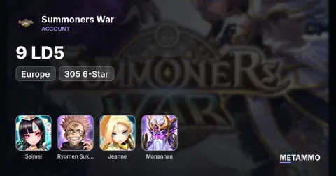 EU | 9 LD5 | Seimei, Ryomen Sukuna, Altair, Jeanne, Manannan | 305 6-Star