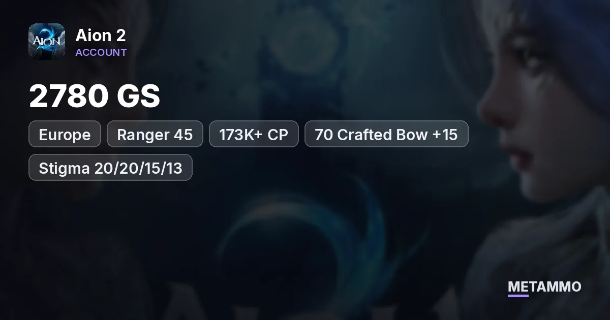 Ranger 45 | 2780 GS | 173K+ CP | 70 Crafted Bow +15 | Stigma 20/20/15/13 | 3 Alts 45 | EU Israphel Asmodian - Aion 2 account summary