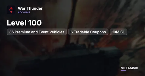 36 Premium and Event Vehicles | 6 Tradable Coupons | Level 100 | 10M SL