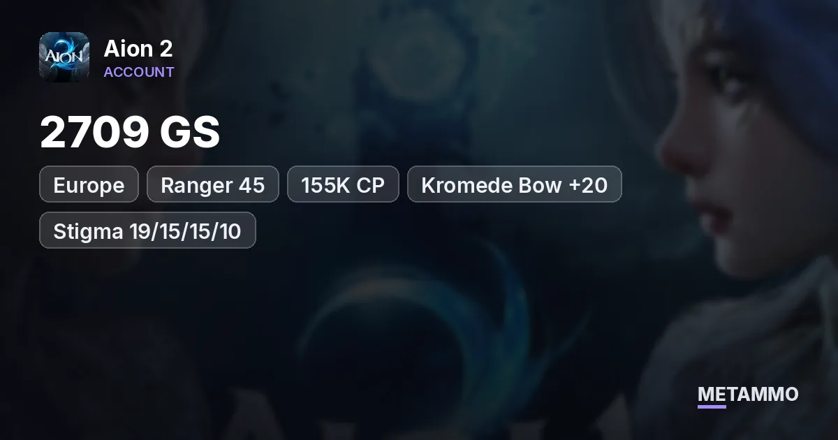 Ranger 45 | 2709 GS | 155K CP | Kromede Bow +20 | Stigma 19/15/15/10 | 5x Gold Arcana | EU Siel Elyos - Aion 2 account summary