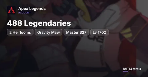 2 Heirlooms | Gravity Maw | Master S27 | 488 Legendaries | Lv 1702 | EA App/Steam
