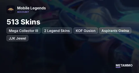 Mega Collector III | 513 Skins | 2 Legend Skins | KOF Gusion | Aspirants Gwina | JJK Jewel | 133 Heroes