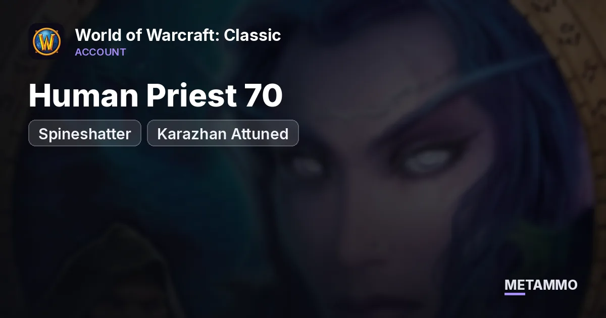 Spineshatter - Human Priest 70 ■ Karazhan Attuned - World of Warcraft: Classic account summary