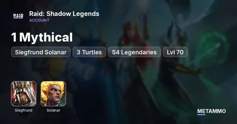 1 Mythical | Siegfrund Solanar | 3 Turtles | 54 Legendaries | Lvl 70