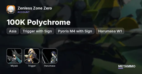 Asia | 100K Polychrome | Miyabi | Trigger with Sign | Pyoris M4 with Sign | Harumasa W1