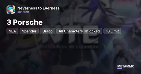 SEA | Spender | 3 Porsche + Draco | All Characters Unlocked | 10 Limit + 8 Sign