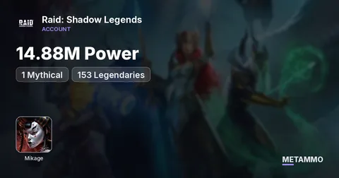 14.88M Power | 1 Mythical | Mikage | 153 Legendaries