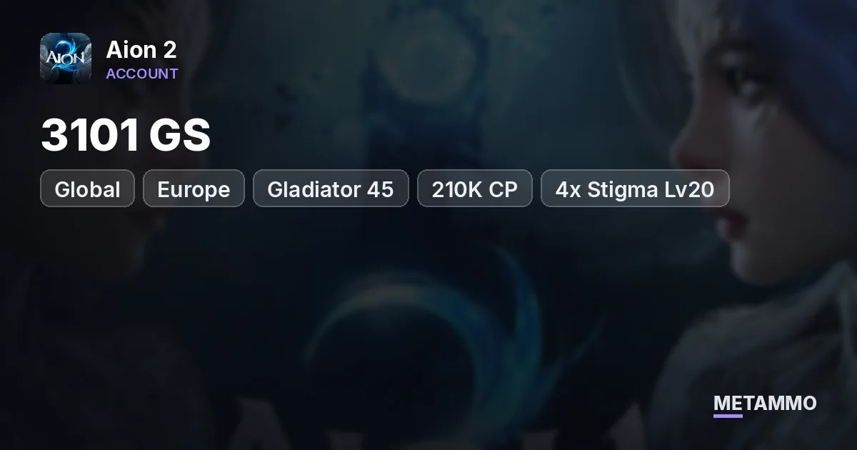 Gladiator 45 | 3101 GS | 210K CP | 4x Stigma Lv20 | BiS Genus | Battle Pass | Global EU Ereshkigal Asmodian - Aion 2 account summary