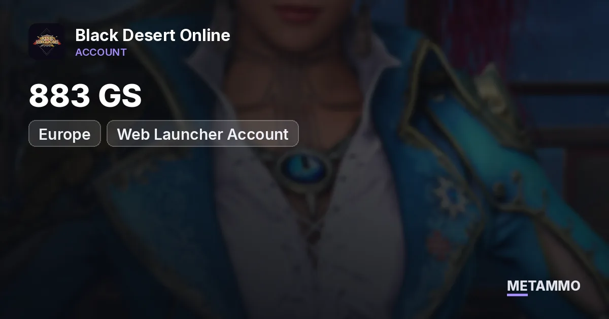 883 GS | EU Server | Web Launcher Account - Black Desert Online account summary