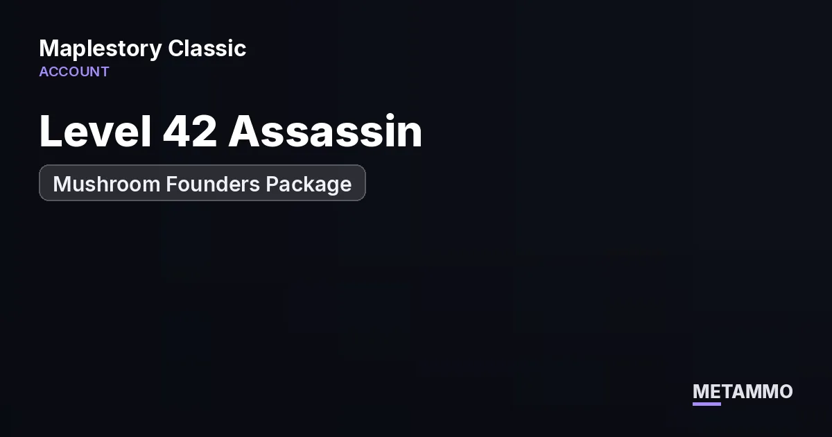 Mushroom Founders Package | Level 42 Assassin | Level 42 Bandit - MapleStory Classic World account summary
