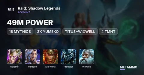 KRAKEN | 49M POWER | 18 MYTHICS | GALATHIR, 2X YUMEKO, MARICHKA, PREDATOR, TITUS+WIXWELL, 4 TMNT, ALL ASGARDIANS