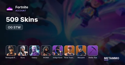 509 Skins | OG STW | OG Renegade Raider | Indigo Kuno | Galaxy | IKONIK | Rose Team Leader | Warpaint | Stellar Axe