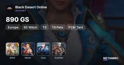 EU 890 GS | 65 Witch, Mystic, Dosa, Guardian | T5 + T4 Pets | P2W Tent | 33 Storage Maids | Guru 30 Fishing