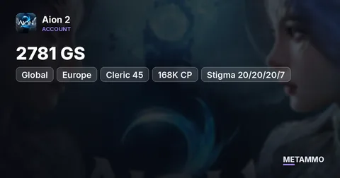 Cleric 45 | 2781 GS | 168K CP | Stigma 20/20/20/7 | Crafted Weapon | Membership | Global EU Bakarma Elyos
