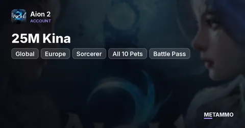Sorcerer | 25M Kina | All 10 Pets | Battle Pass | Trade Subscription | Global EU Nania Elyos