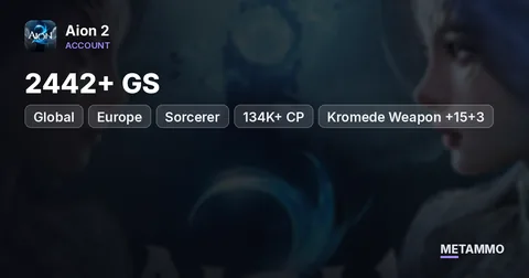 Sorcerer | 2442+ GS | 134K+ CP | Kromede Weapon +15+3 | Membership + Battle Pass | Global EU Kromede Asmodian