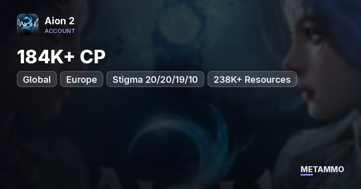 Gladiator | 184K+ CP | Stigma 20/20/19/10 | Blue PvP Amulet | 238K+ Resources | Global EU Zikel Asmodian - Aion 2 account summary