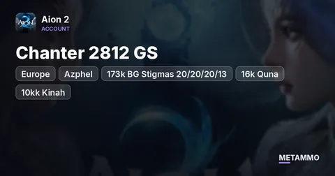Azphel (EU) - Chanter 2812 GS | 173k BG Stigmas 20/20/20/13 | 16k Quna | 10kk Kinah