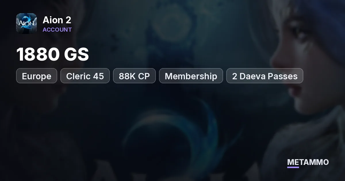 Cleric 45 | 1880 GS | 88K CP | Membership | 2 Daeva Passes | 171K Kina | EU Kaisinel Elyos - Aion 2 account summary