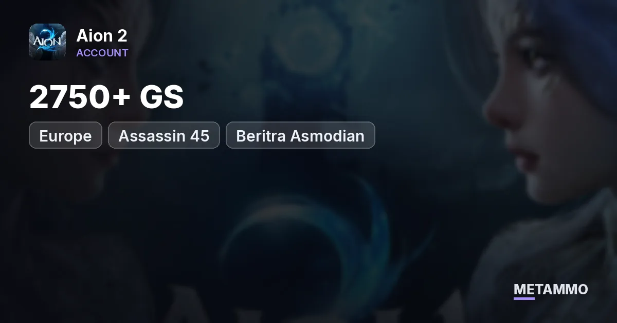 Assassin 45 | 2750+ GS | EU Beritra Asmodian - Aion 2 account summary