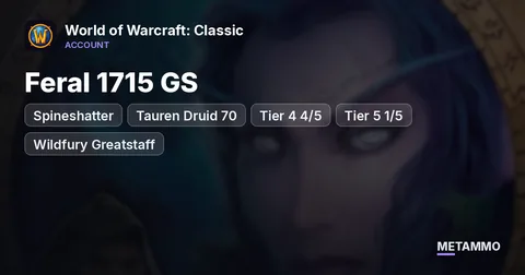 Spineshatter - Tauren Druid 70 [Feral 1715 GS] [Tier 4 4/5] [Tier 5 1/5] [Wildfury Greatstaff] [SSC Attuned / TK 50%]