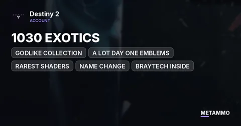 GODLIKE COLLECTION | 1030 EXOTICS | A LOT DAY ONE EMBLEMS | RAREST SHADERS | NAME CHANGE | BRAYTECH INSIDE
