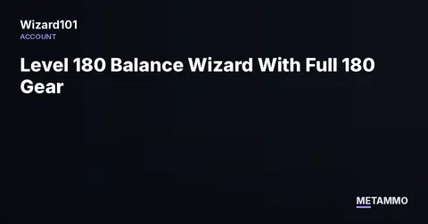 Level 180 Balance Wizard With Full 180 Gear | Og email