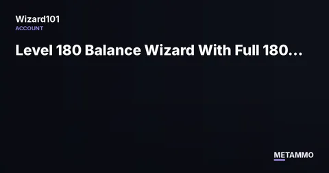 Level 180 Balance Wizard With Full 180 Gear