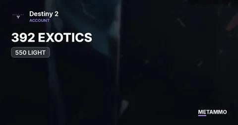 392 EXOTICS | 550 LIGHT | ALL RAID / DUNG EXOTICS | ALL SOLO FLAWLESS | PSN / XBOX LINK AVAILABLE | NAME CHANGE | BT INSIDE
