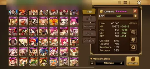 GLOBAL | G2 | VELASKA, RADGOLL, MAYA, TRINITY, QITIAN, OBERON, DARK GANDALF, JADUEL - Summoners War account screenshot 3