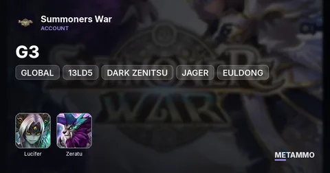 GLOBAL | G3 | 13LD5 | DARK ZENITSU, LUCIFER, JAGER, ZERATU, EULDONG, JAARA, YINGYANG TWINS, L MONKEY, ELENA, ALEXANDRA