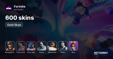 600 skins | Renegade Raider | Travis Scott | Astro Jack | Gold Brutus | Gold Skye | Gold Meowscles | Gold Midas