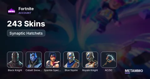 243 Skins | Black Knight | Cobalt Snowfoot | Sparkle Specialist | Blue Squire | Royale Knight | AC/DC | Synaptic Hatchets