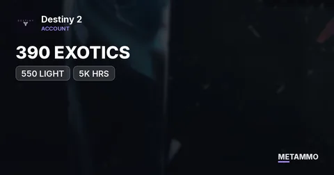 390 EXOTICS | 550 LIGHT | ALL RAID / DUNGS EXO | SOLO FLAWLESS | PSN / XBOX LINK AVAILABLE | NAME CHNG | 5K HRS | BT INSIDE