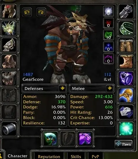 Spineshatter - [x3 70]◈Shaman 1704 GS ENG◈4/5 T4◈Rogue 1687 GS◈3/5 T4◈Druid 1504 GS◈ - World of Warcraft: Classic account screenshot 2