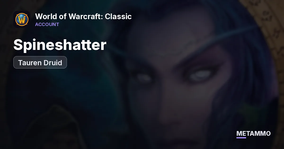 Spineshatter - Tauren Druid 70◈FERAL/RESTO PVP/PVE GEARED◈1550 GS◈ - World of Warcraft: Classic account summary