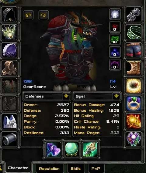 Spineshatter - Tauren Druid 70◈FERAL/RESTO PVP/PVE GEARED◈1550 GS◈ - World of Warcraft: Classic account screenshot 2